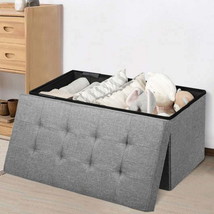 31.5 Inch Fabric Foldable Storage with Removable Storage Bin-Light Gray - £54.05 GBP