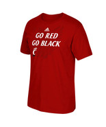 NWT Cincinnati Bearcats &quot;Go Red Go Black&quot; adidas Sideline Glory Small T-... - £17.17 GBP