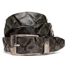 Olivieri Genuine Pirarucu Exotic Belt smooth leather lining Gray image 2