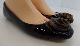 Jeffrey Campbell &quot;Flyer&quot; Black Patent Leather W Tortoise Accent Ballet Flats 8.5 - £31.65 GBP