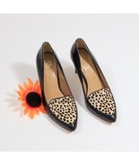 Ann Taylor Leopard Print &amp; Black Pumps US 5.5M #D011 - $273.70 MXN
