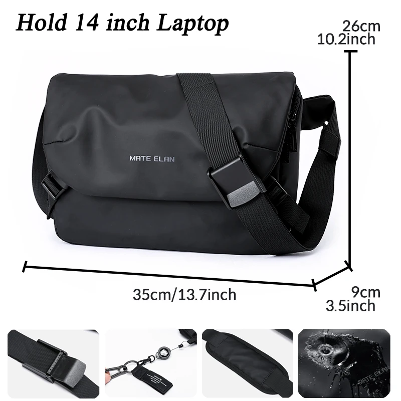 Men Large Capacity Crossbody Bag Waterproof Multi-function Messenger Bag... - $89.76