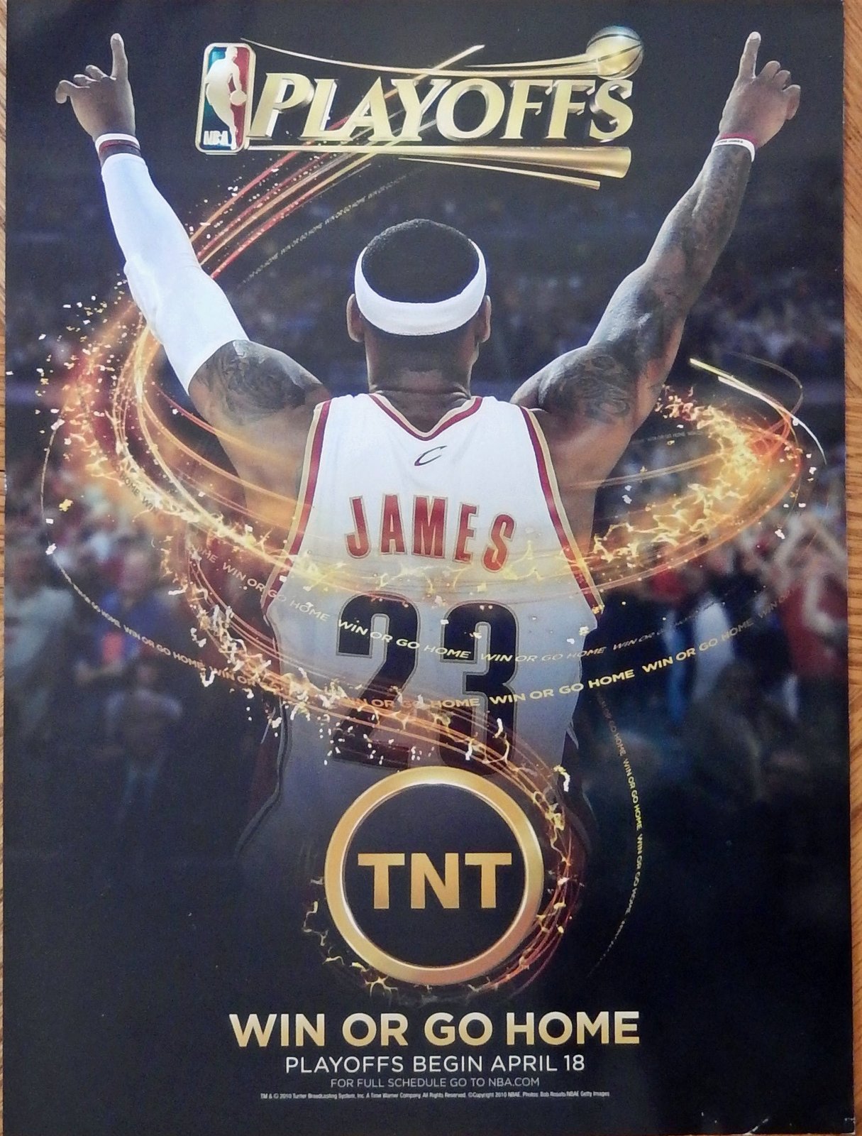 NBA Playoffs, print ad. full page color illustration (2010 TNT, win or go home)  - £14.30 GBP