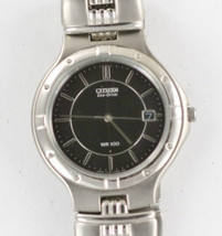 Citizen Eco Drive Mens Watch 1pc Silver Date Stainless Steel 100m Non Working - £22.71 GBP