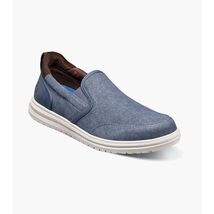 Nunn Bush Brew City EZ Hands Free Canvas Moc Toe Slip On Navy Multi 85165-492 image 3