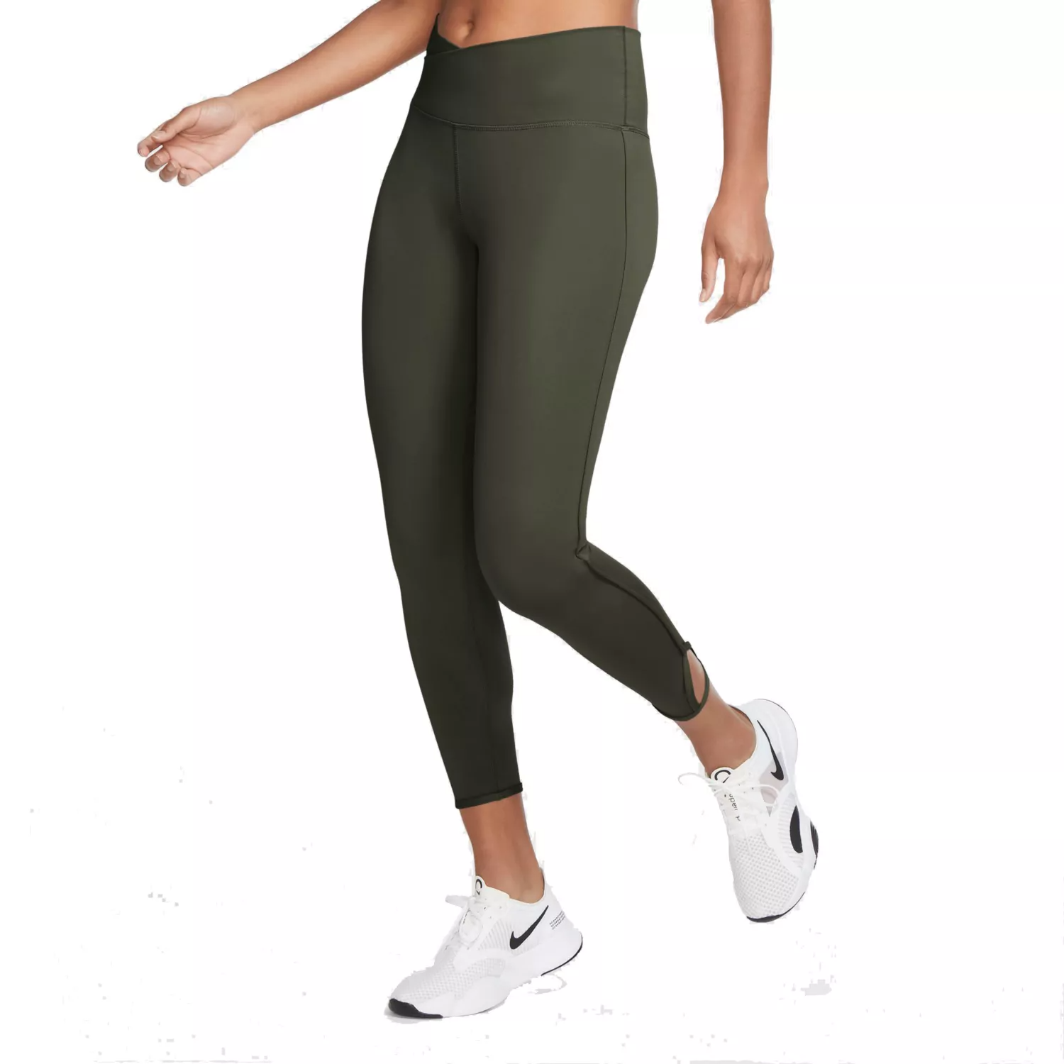 Primary image for New Nike Women's Yoga Cargo Khaki (Olive) 7/8 Legging (DJ0801-325) Size XS