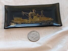 USCCG Coast Guard Red Cedar Curtis Bay Maryland 8/1/1970 Glass Ash Pin T... - $18.80