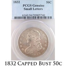 1832 50C Mancheron Buste Demi Dollar Classé Par PCGS As Véritable Petit ... - $1,888.88