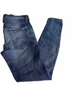 Current/Elliott The Stiletto Niagara Destroy Blue Cropped Skinny Jeans S... - £23.29 GBP