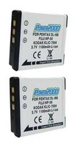 Two 2 D-Li68 D-L168 39635 Batteries For Pentax Optio S10 S12 Q Black Q White - £21.87 GBP