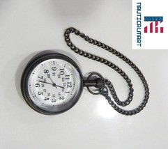 Pocket Watch Nautical Brass Antique Maritime with Key Chain Fully Hand Made - $856.64 MXN