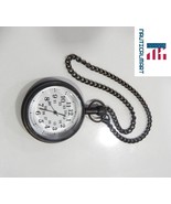 Pocket Watch Nautical Brass Antique Maritime with Key Chain Fully Hand Made - $850.32 MXN