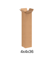 4&quot; x 4&quot; x 36&quot; CARDBOARD BOX - 200 lb - SINGLE BOX - BAT BOX - $4.75