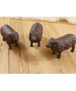 3 Cast Iron Sheep Figure Door Stop Ram Paperweight Farm Ranch Rustic Dec... - $29.99