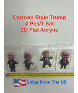 Set Of 4 -Acrylic Donald Trump Car Rear Mirror Ornament - Tree Decor, Gift - $307.50 MXN