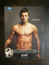 2006 David Beckham Got Milk? - Full Page Original Color Ad - $5.69