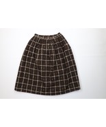 Vintage 50s 60s Mid Century Modern MCM Womens 24 Checkered Wool Tweed Sk... - $919.94 MXN