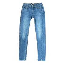 Levi&#39;s Women Size 27 Slim Skinny Fit Jeans Stretch Mid-Rise Medium Washed Denim - £19.48 GBP