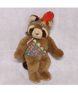 RARE Cuddle Wit Indian Raccoon Plush Toy Vintage 16&quot; Tall - £46.47 GBP