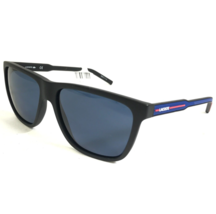 Lacoste Sunglasses L932S 001 Black Blue Square Frames with Blue Lenses - $41.86