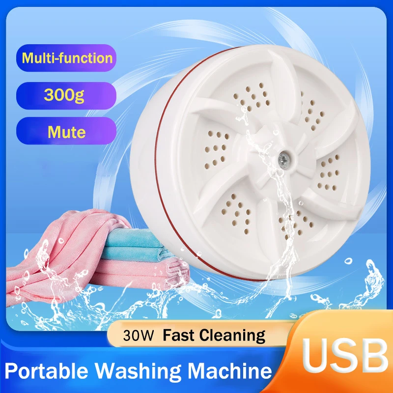 Portable Washing Machine,with Suction Cups,Ultrasonic Turbine Mini Washing - $21.59
