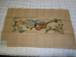 BRUNSWICK Pre-Worked MUSICAL INSTRUMENTS Bench NEEDLEPOINT CANVAS - 40&quot; ... - $79.00