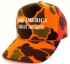 Make America Great Again MAGA Blaze Orange Mesh Hat Cap Trump 2024 Hunti... - £11.21 GBP