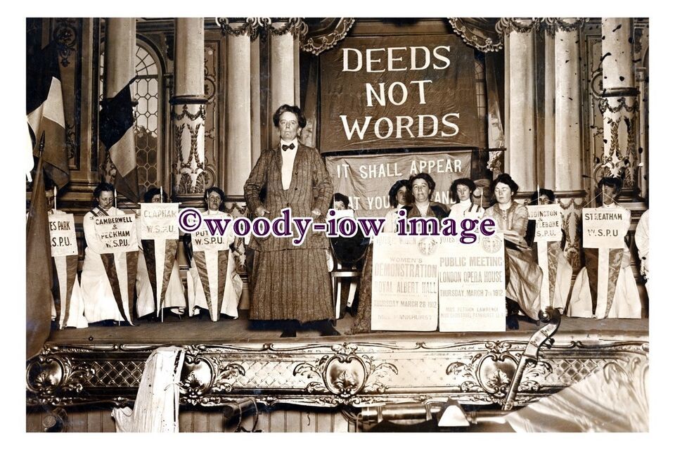 rs0018 - Suffragettes - Deeds Not Words Meeting - print 6x4 - $2.80