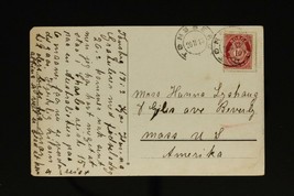 Vintage Postcard Postal History 1913 Norway to USA Tonsberg Cancel - £6.54 GBP