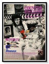 Ibanez Guitars Blues Saraceno Print Ad Vintage 1989 Magazine Advertisement - £7.58 GBP
