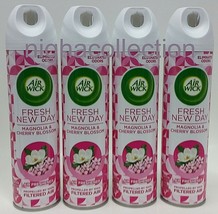 (5) Fresh New Day Air Freshener Spray Magnolia &amp; Cherry Blossom Eliminate Odors - £20.16 GBP