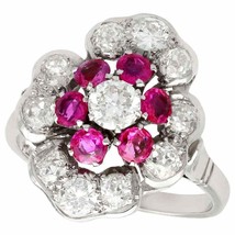 Impressive Vintage 0.78CT Pink Ruby With 1.65CT White CZ &amp; 925 Silver Wo... - £94.35 GBP
