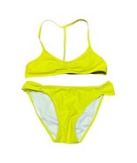 Womens Yellow Bikini Top And Bottom Size XS Neon Green Tankini Top Bathi... - £11.16 GBP