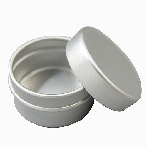 Bluemoona 20 PCS - Aluminum Empty Cosmetic Pots Lip Balm Container Jar Nickel Ti