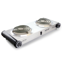Better Chef Stainless Steel Dual Electric Burner - £48.98 GBP