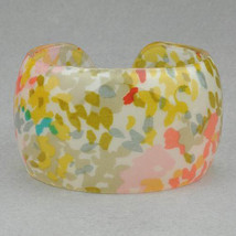 Bangle Bracelet Lucite Impressionist Style Pastel Design - $9.99