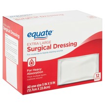 Equate Extra Large Surgical Dressing, 12 count..+ - £11.07 GBP