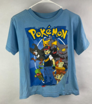 Giant Boys L Original 2008 Pokemon T-Shirt, Blue - Big Graphic Ash Ketchum Team - £19.94 GBP