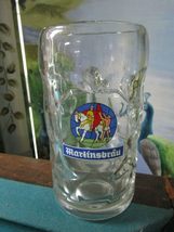 MARTINBRAU BEER GLASS PITCHER JUG ADVERTISING 8&quot; [gl6] - $45.07