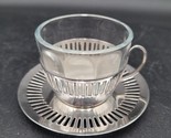 Rare Vintage Toledo Industria Argentina Silver Espresso Coffee Glass Cup... - $19.79