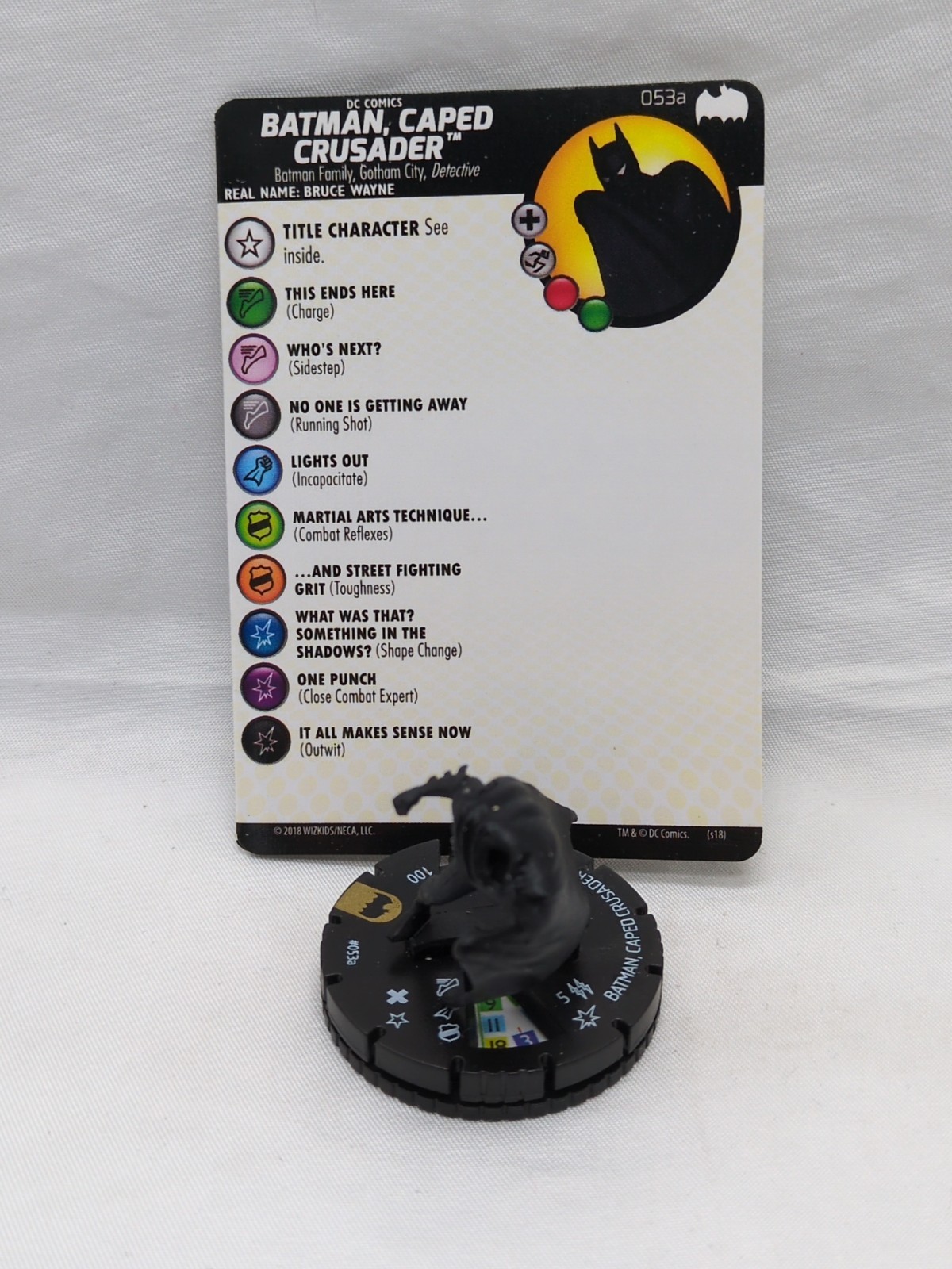 *Missing Head* Batman Caped Crusader Heroclix Super Rare #053a With Card - $9.89