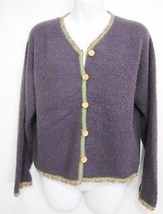 D.A.R 2 Medium Purple Button-Front Cardigan Sweater - £23.80 GBP