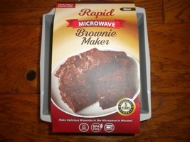 New Rapid Brownie Baker Maker Bake Brownies In 4 Minutes In Microwave BP... - $5.39