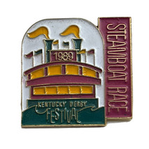 1989 Kentucky Derby Festival Great Steamboat Race Horse Racing Lapel Hat Pin - £7.47 GBP