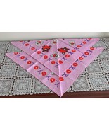 Set of 2 Pink Hearts Teddy Bear Dog Bandanas MEDIUM LARGE Tie On Scarf B... - £8.20 GBP