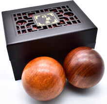 2 Inches Baoding Balls Chinese Health Exercise Stress Balls Rosewood - $25.47