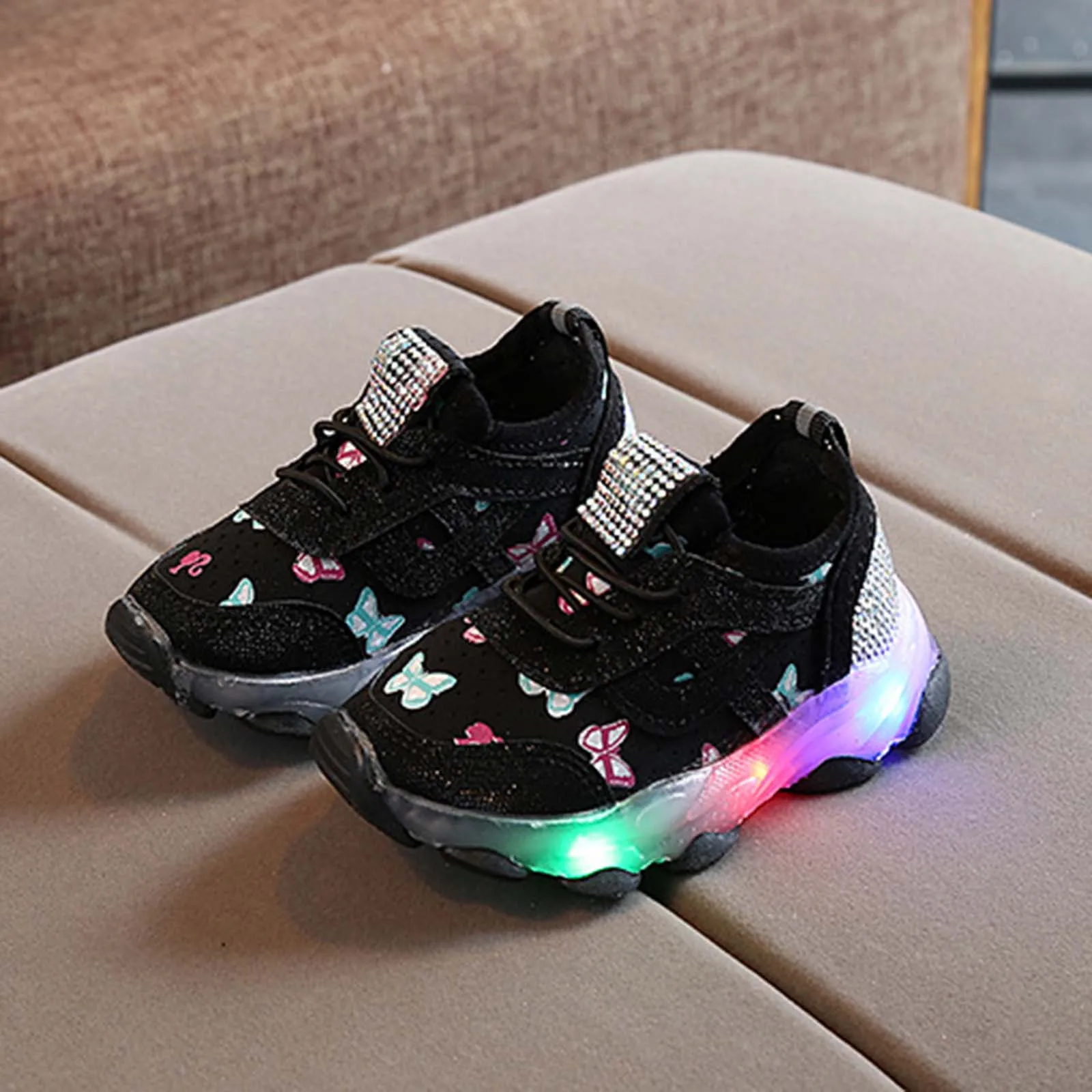 Kids  Children Baby Girls Boys  Crystal Led   Run Sneaker Shoes Sapato Infantil  - £115.72 GBP
