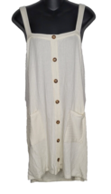 Reformation Kenny Ivory White Ribbed Knit Mini Stretch Bodycon Dress XL NEW - $59.99