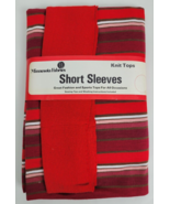 Vtg NWT Short Sleeve Knit Top Sewing Kit Red Burgundy Striped Minnesota ... - £11.71 GBP