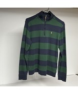 Polo Ralph Lauren Shirt Boys 1/4 Zip Pullover Top Navy White Stripe XL 1... - $337.62 MXN